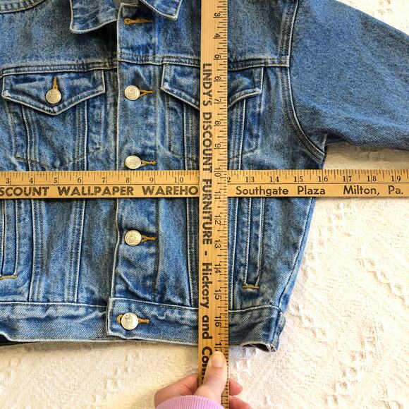 Vintage Disney Store Embroidered Denim Jacket Kids XS Y2K Mickey Minnie Goofy - Picture 12 of 12